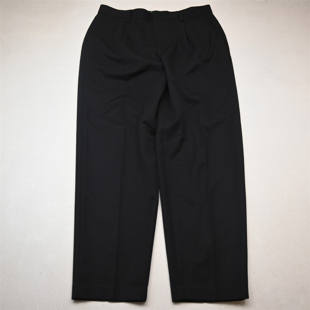 Asos 36x32 Black Pleated Loose Tapered Dress Mens Pants